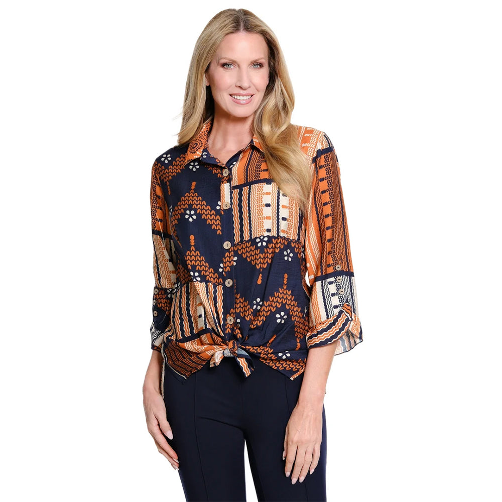 0018 multiplesmulti3button34flouncesleevebuttonfronttiewaistwovenshirtplus 0018 multiplesmulti3button34flouncesleevebuttonfronttiewaistwovenshirtplus