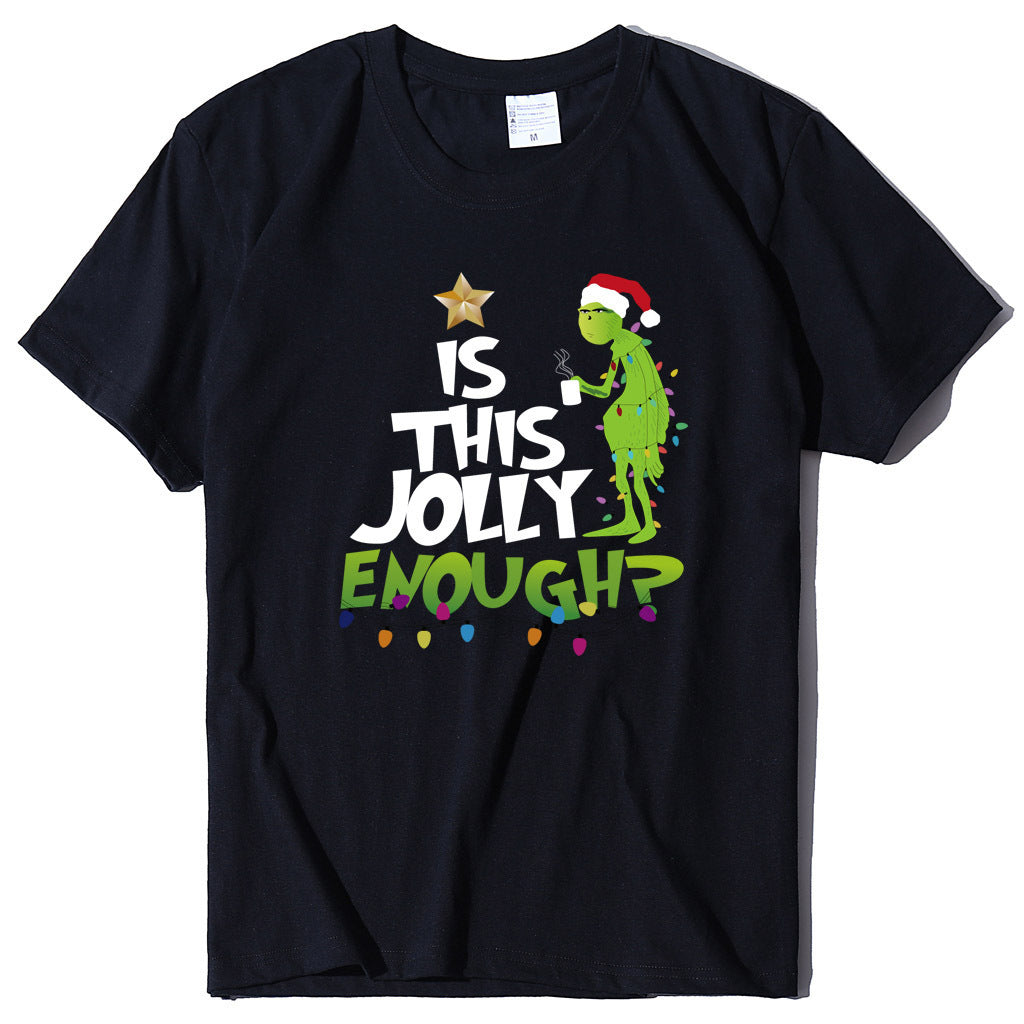 1619522715188 Green Man English Printed Short Sleeve T-shirt Casual Women's T-shirt Fashion Women's Top Loose T-shirt
