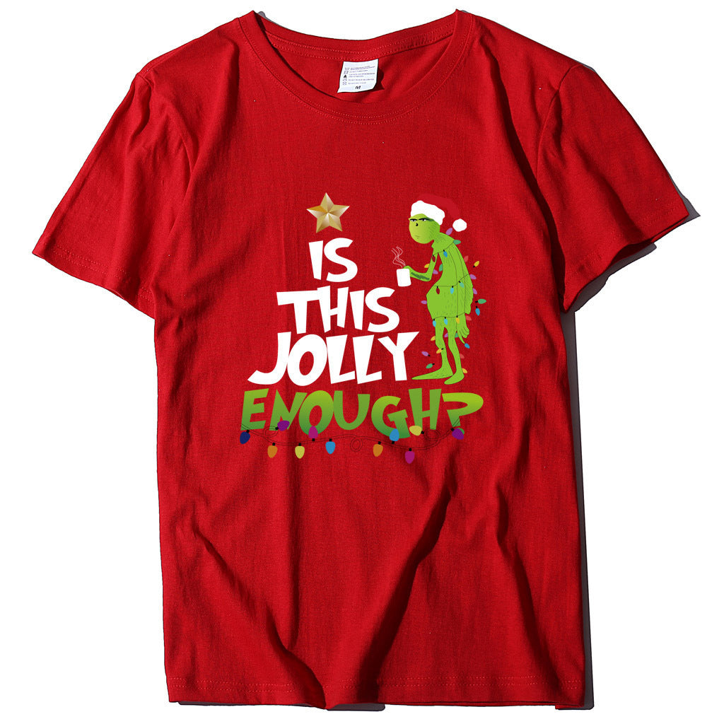 1619522715198 Green Man English Printed Short Sleeve T-shirt Casual Women's T-shirt Fashion Women's Top Loose T-shirt - Image 3