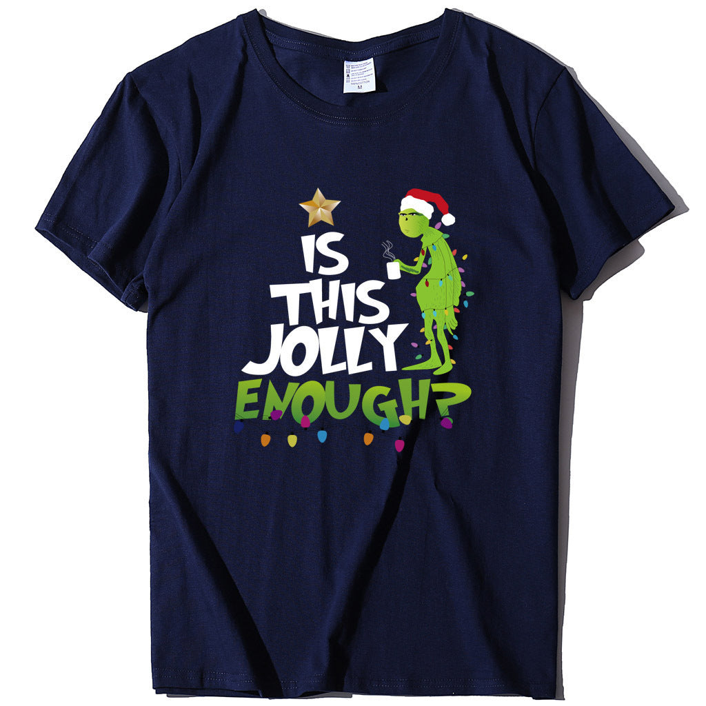 1619522715485 Green Man English Printed Short Sleeve T-shirt Casual Women's T-shirt Fashion Women's Top Loose T-shirt - Image 8