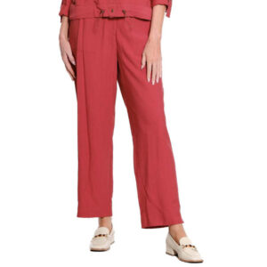 multiplesbrickzipandbuttonfrontelasticbackwovenanklepant