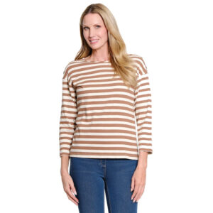 multiplescocoa34dropshoulderwideneckknittop