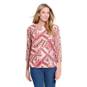 multiplesmulti34sleevedropshoulderscoopneckknittopwithbuttontrim