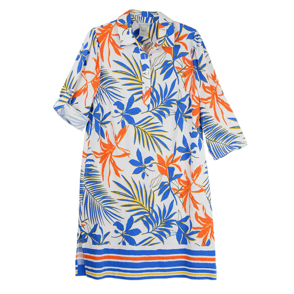 multiplesrolltab34sleevefrontbuttonplacketpulloverdress multiplesrolltab34sleevefrontbuttonplacketpulloverdress