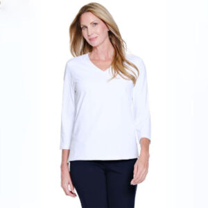 multipleswhite34sleevevnecktop