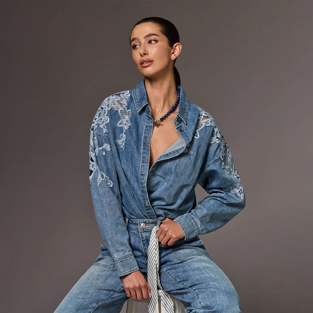 tribalclothingcofancydenimshirtwithlaceinsertflowerblue1 tribalclothingcofancydenimshirtwithlaceinsertflowerblue1