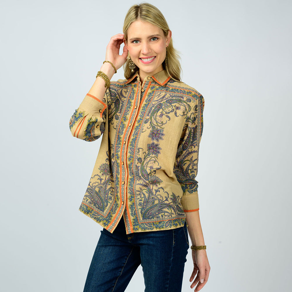 ivyjanecamelpaisleybordershirt 2 ivyjanecamelpaisleybordershirt 2