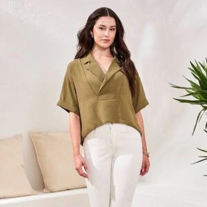 tribalclothingcorainforestlapelcollarv neckshortsleeveshirt3